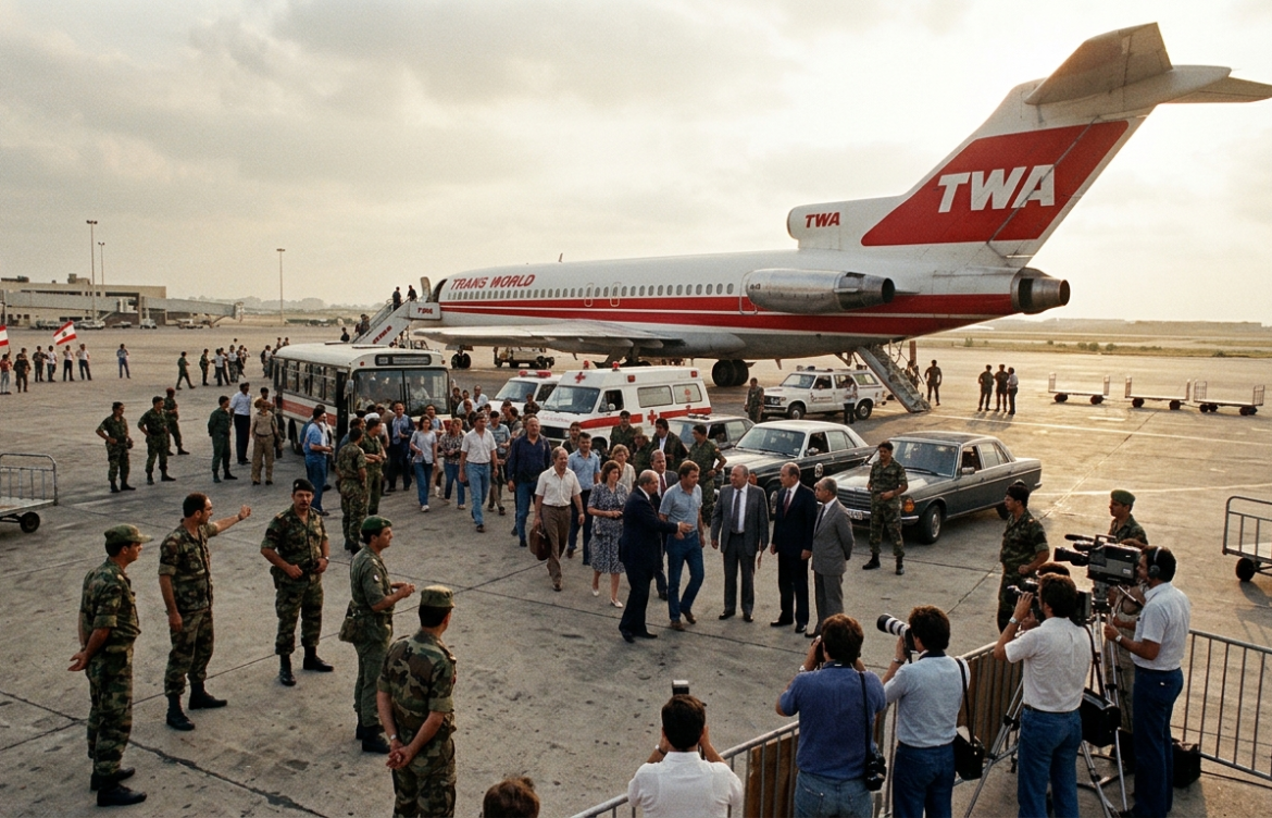 TWA Flight 847 Hijacking Ends