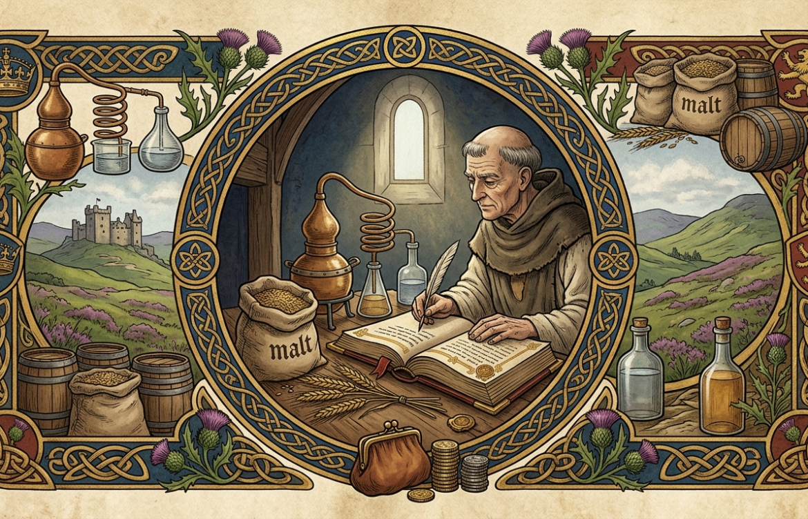 The First Written Record of Scotch Whisky: How Brother John Cor Entered History Through the Scottish Exchequer Rolls