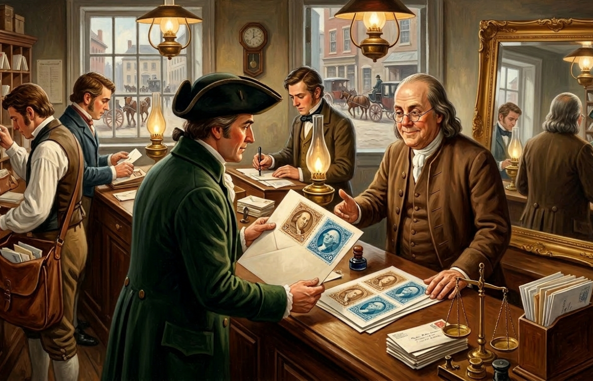 The Historic Launch of America's First Postage Stamps
