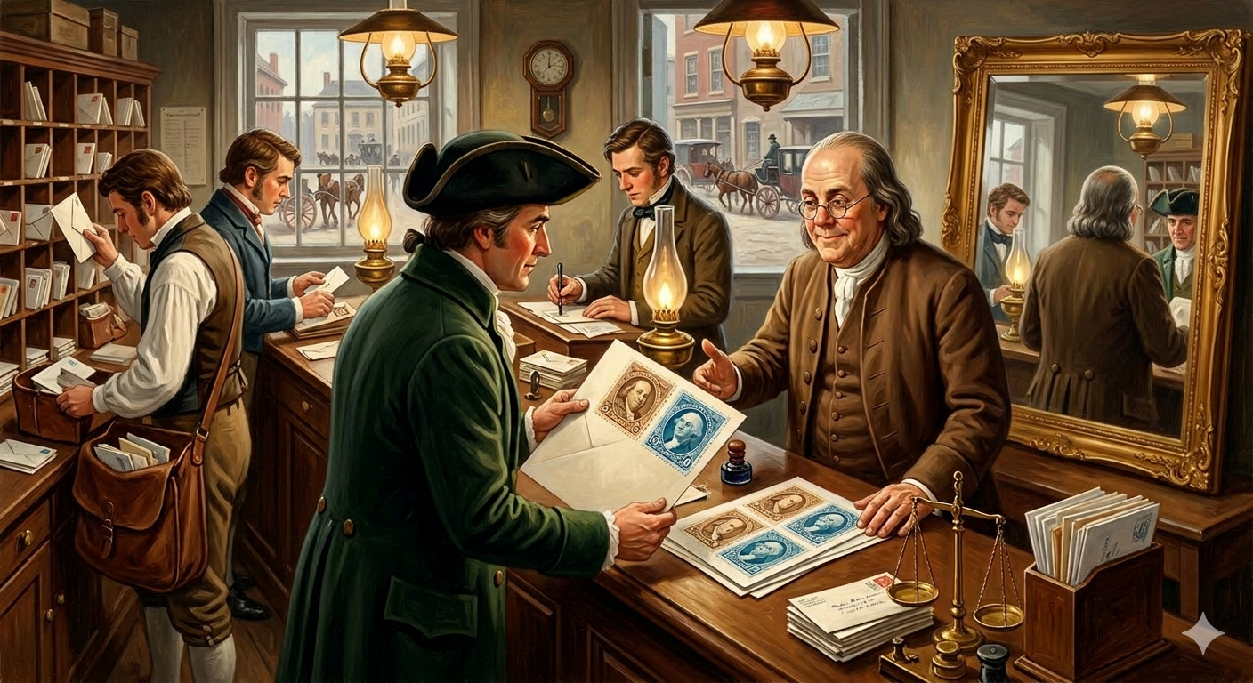 The Historic Launch of America's First Postage Stamps