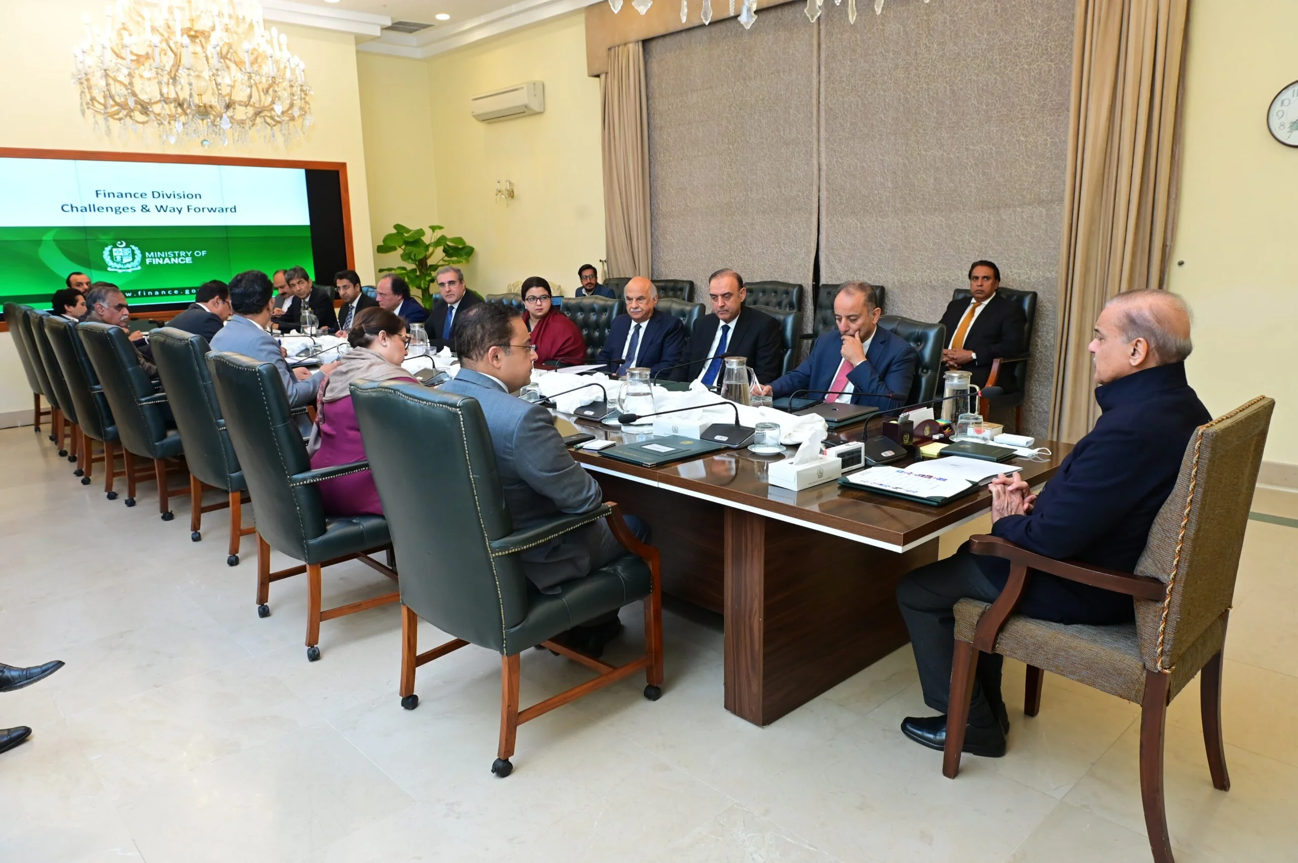 Shahbaz Sharief Finance meeting