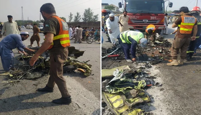 مردان میں پاک فضائیہ کا تربیتی طیارہ گر کر تباہ
